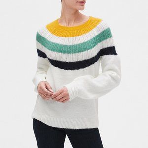 GAP Factory Stripe Yoke Crewneck Sweater
